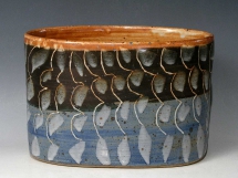Steinzeug Vase, oval