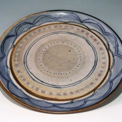 Teller/Kuchenplatte, Ø 36 cm, Reduktionsbrand P1010035_Teller-Servierplatte_36cm_web